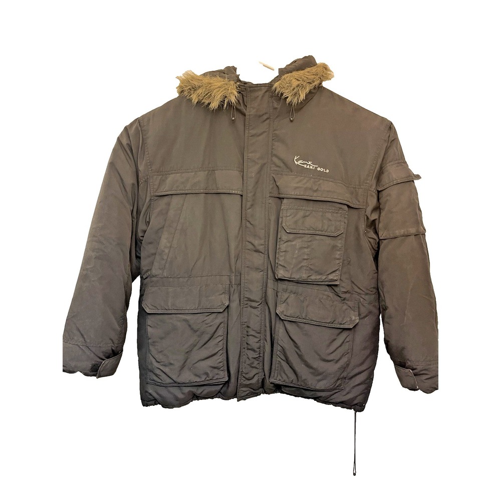 Vintage Karl Kani Men's Gold Duck Feather Down Parka Jacket XXL TUPAC
